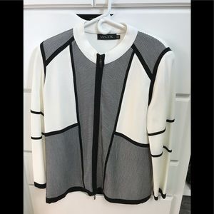 Misook Jacket/Blazer Black and Cream